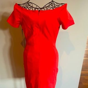 Coral color red dress